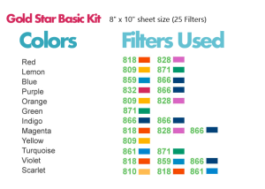 Gold Star Basic Kit - 8" x 10" sheet size (25 Filters)
